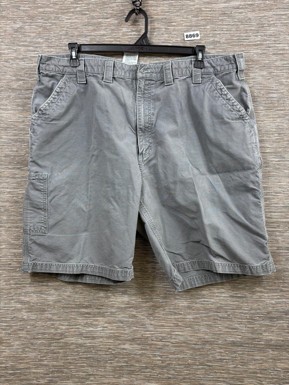 Carhartt Shorts Mens 44 Gray Cargo Relaxed Fit Canvas Workwear 10 Inseam Casual
